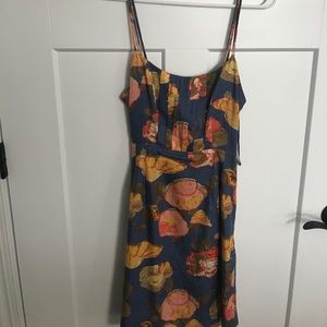 Maeve floral dress with back cutout